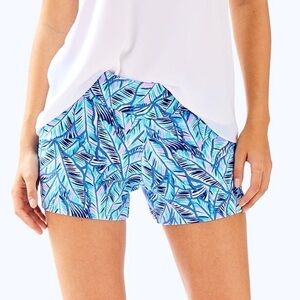 Lilly Pulitzer mckenna ponte shorts Bennet Blue Let's Mango Size 12